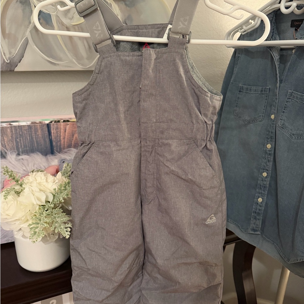 Gerry Kids Toddler Snow Overalls in Light Gray, 3T